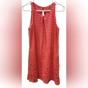A. Byer pink lace lined halter neck mini dress,  size Medium